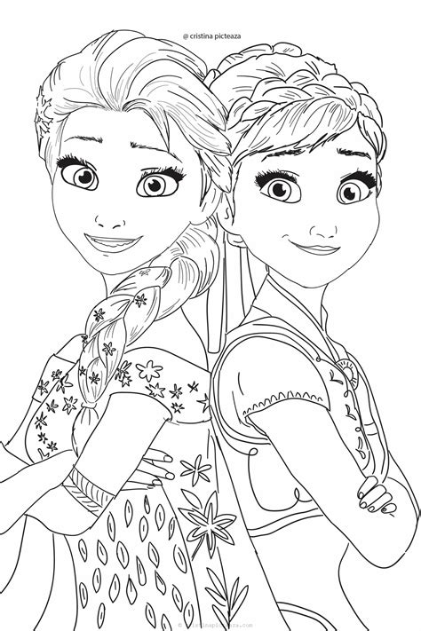 Frozen coloring pages - This free printable Anna & Olaf coloring page from the Disney animated movie Frozen can be colored online with the Hellokids.com coloring machine or printed to decorate at home. Discover all the nice Frozen coloring pages on Hellokids. If you are looking for other Disney characters you will find them in the Disney coloring pages …